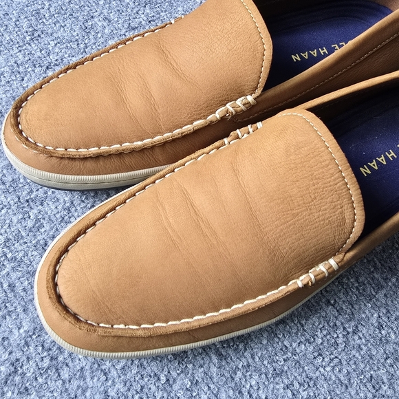 Cole Haan Claude Venetian Nubuck Loafer Slip-on C30993  Mens 10.5 British Tan - Picture 12 of 13